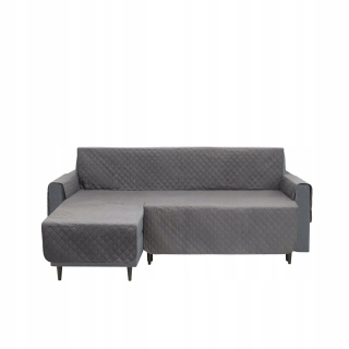 Prikrývka - Polyesterový prehoz Doggy 255 cm x 360 cm odtiene sivej